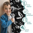 thumbnail image 3 of Blackout Kids Curtains,Black Cartoon Dinosaurs Skulls Skeletons Pattern Childrens Insulated Curtains Set Of 2,Bedroom Essentials,Toddler Room Decor 42"x54", 3 of 5