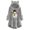 Gray, variant on Fesfesfes Women Hooded Casual Printing Cat Ears Plush Buttons Long Sleeved Hooded Christmas Coat Top Tops on