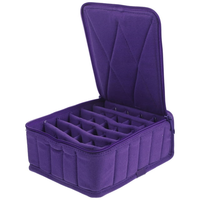 unbranded Bolsa Organizadora De Aceite En Tela Resistente Color Morado Para Viaje
