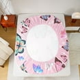 thumbnail image 5 of Castle Fairy Boys Girls Flying Colorful Butterflies Full Size Sheets 4-Piece,Dreamy Princess Breathable Bed Sheets,Spring Garden Lightweight Sheet Sets,Breathable Home Decor, 5 of 7