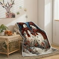 thumbnail image 3 of Christmas Snowman Throw Blanket Holiday Winter Fuzzy Soft Warm Throw Blanket for Couch Sofa Chair Bed Camping Traveling Flannel Throws and Blankets, 50X60IN, 3 of 5