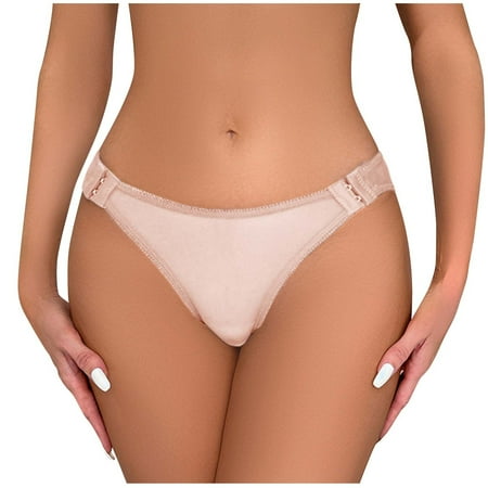 Bigersell Womens Briefs Underwear Clearance Ladies Underwear Panties Cotton Boyshort Thongs Panty Style P-1430 Cotton Plus Size Panties G String Thong Briefs Mid Waist Women Cheeky Panties Beige L