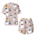 thumbnail image 2 of Sigee Cute Hand Drawn Bear for Sleepwear Casual Pjs with Pockets Women's Pajamas Sets Shorts 2 Piece Short Sleeve Lounge Sets XX-Large, 2 of 9