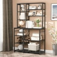 thumbnail image 4 of Tribesigns Kitchen Baker's Rack, 5-Tier+6-Tier Kitchen Utility Storage Shelf Table with 10 S-Shaped Hooks and Metal Frame, 4 of 4