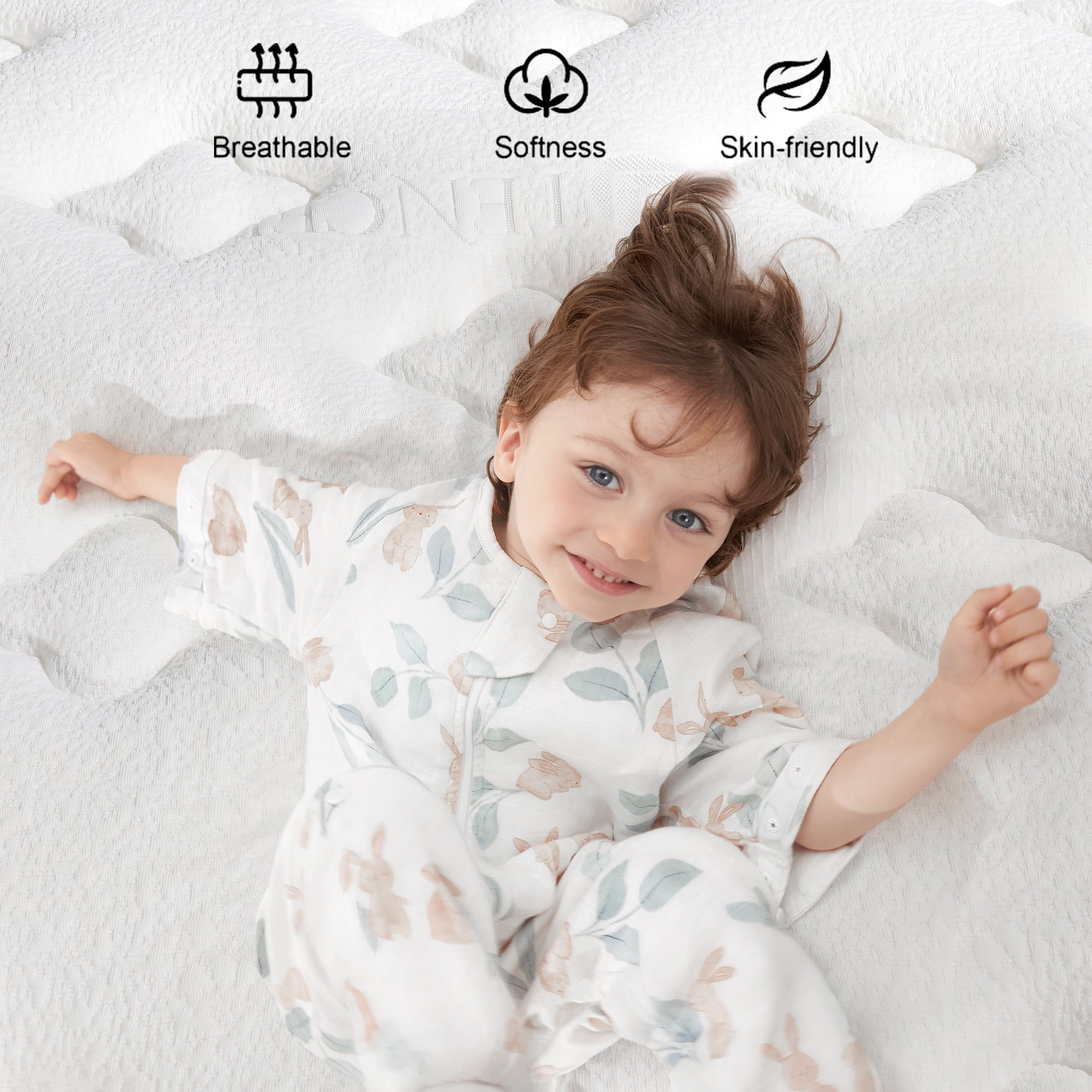 Kviwasha 8 inch Twin Size mattress, Medium Hybrid Innerspring Mattress in a Box, Supportive & Pressure Relief, Adult