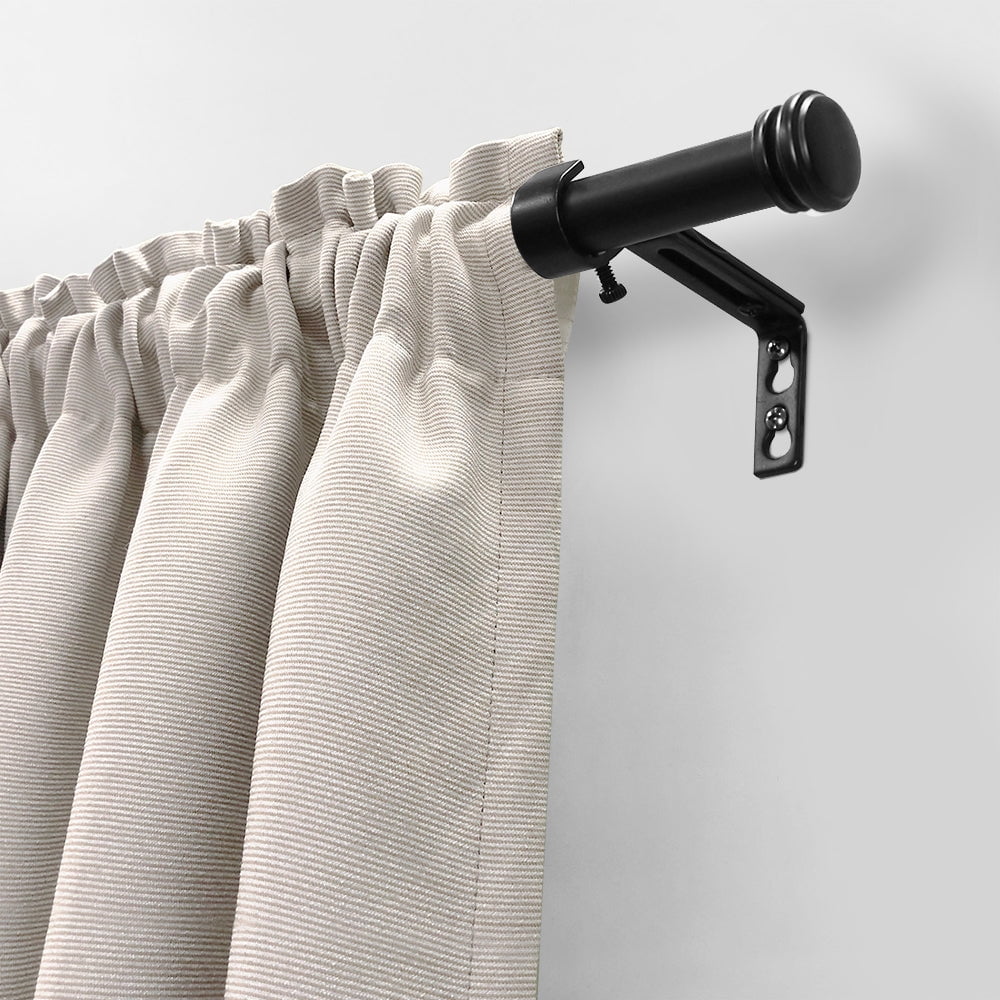Lumi 1 in. Single Curtain Rod Bracket (4-Pack),Matte Black