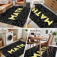 thumbnail image 6 of Abstract Math 4x6 Rug for Dining Table for 4 People Under Table, Mathematical Formula Pattern Black ashable Non Slip Rectangle Area Rug, 6 of 9