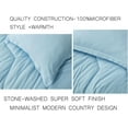 thumbnail image 5 of Chezmoi Collection Vero Chambray Blue Comforter Set Oversized Queen Size 3-Piece Fluffy Soft Lightweight Bedding Honeycomb Geometric Stone-Washed Microfiber Comforter Set for All Season, 5 of 8