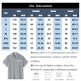 thumbnail image 3 of Hogleaql Men's Short Sleeve Button Down Shirt Casual Cuban Guayabera Shirt Summer Beach Vacation Shirts White M, 3 of 5