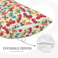 thumbnail image 3 of Honeii Colorful Butterflies Decorative Throw Pillow Case - Elevate Your Couch, Sofa, or Bed with Stylish Home Decor, Perfect Gift Idea-20"x30", 3 of 6