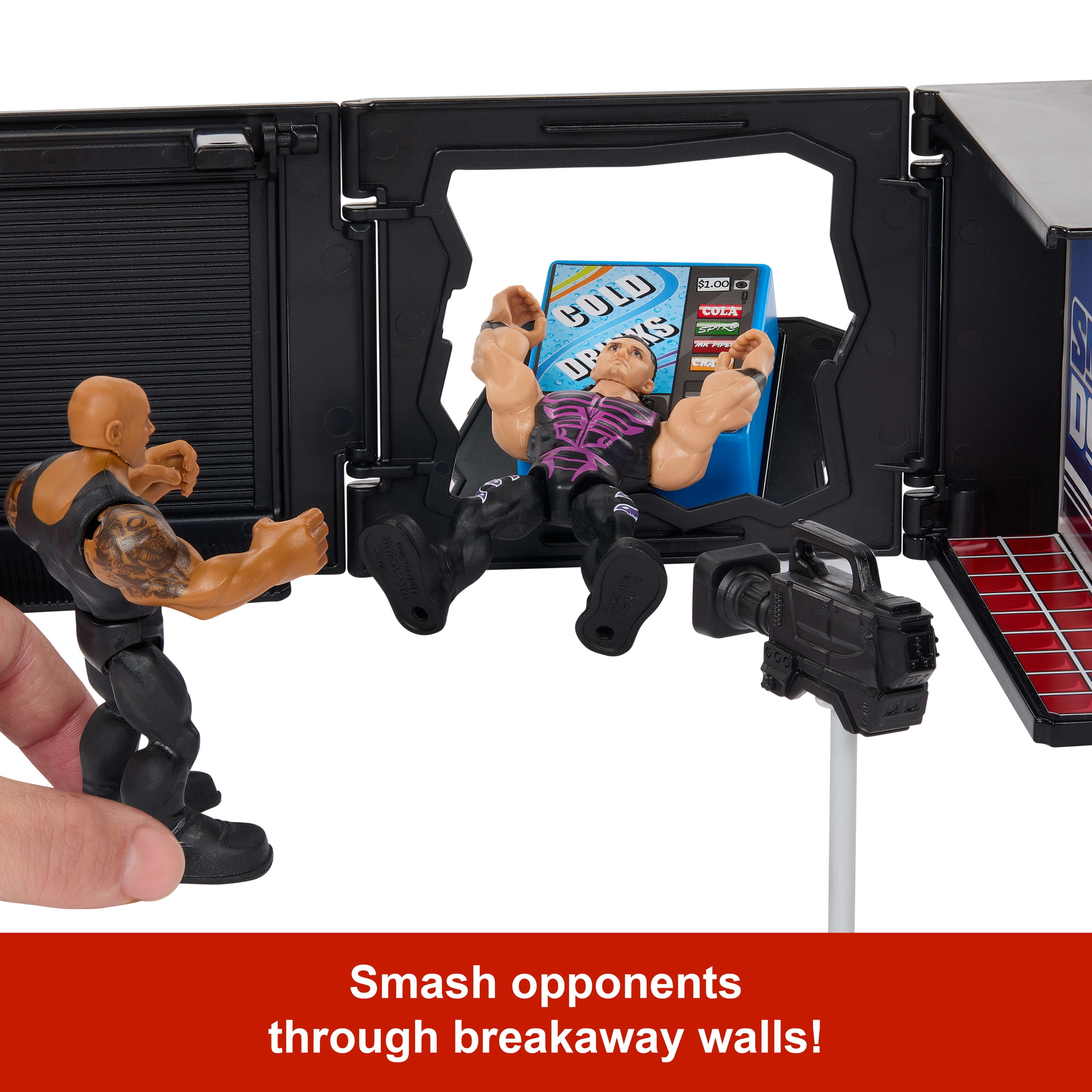 WWE Knuckle Crunchers Final Boss Microphone Playset with The Rock