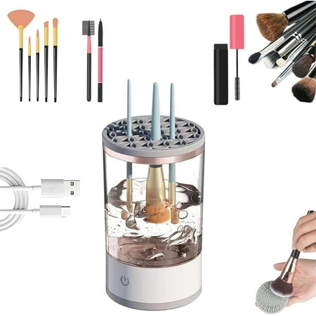 Pro Cosmetic Brush Cleaner, Automatic Spinning Makeup Brush Cleaner, Electric Makeup Brush Cleaner, for All Size Beauty Makeup Brushes Set (1PCS)
