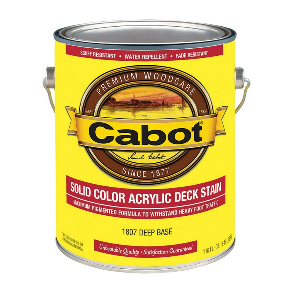 Cabot Solid Color Acrylic Decking Stain Acrylic Exterior Deep Base