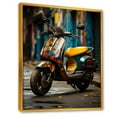 thumbnail image 2 of Designart "Street Art Scooter Scene" Scooter Floater Framed Wall Art Prints, 2 of 5