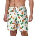 thumbnail image 2 of Balery Cute Carrot Mens Swim Trunks Swim Shorts for Men Quick Dry Inseam Beach Shorts with Compression Liner Pocket-Large, 2 of 9
