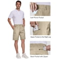 thumbnail image 4 of 2-Pack PULI Men’s Golf Hybrid Dress Shorts Lightweight Quick-Dry Summer Flat Front Casual Shorts with Pockets, 4 of 6
