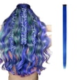 thumbnail image 1 of Clip In Hair Extension Colored Hair Extensions, Multi-colors Party Highlights Clip In Synthetic Hair, 1 of 2