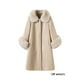 thumbnail image 4 of Minnieouse Abrigo de piel artificial para mujer, abrigo largo de mezcla de lana, chaqueta de invierno transpirable agradable a la piel, prendas de vestir Abrigos y chamarras Beige L Minnieouse  AP013647-01, 4 of 6