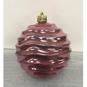 Holiday Time Blush 6" Shiny Wavy Shatterproof Christmas Ornament 1 Count