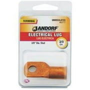 Jandorf 60777 Uninsulated Electrical Terminal Lug, 3-0 Gauge AWG, 13/8"