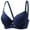 Dark Blue, variant on Bras for Women Thin Underwire Plus Size Full Cup Push Up Side Support Lifting Bra for Everyday Wear and Comfort