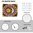 thumbnail image 4 of Psychedelic Sun and Moon Tapestry Colorful Celestial Mandala Wall Hanging Trippy Cosmic Art Boho Hippie Home Decor 30x40 Inch, 4 of 6