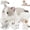 Ragdoll Cat-4 PCS White, variant on MaoGoLan 4 Pcs Ragdoll Cat Stuffed Animal Large Cat with 3 Baby Cats Plush Toy