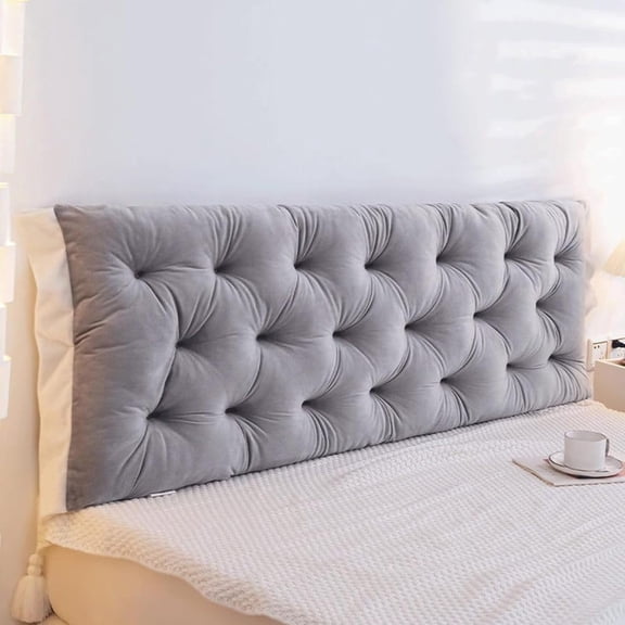 Large Headboard Pillow Upholstered Wall Mounted Headboard Cushion Super Soft Crystal Velvet Reading Pillow Dorm Bed Backrest Support Bolster Cushion for Sofa Bed,D,180x50x15cm