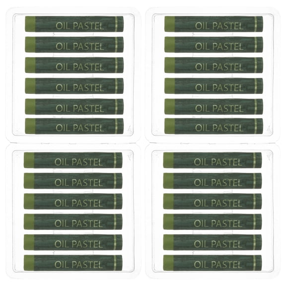 Uxcell Olive Green Oil Pastels, 24Pcs Soft Oil Crayons Creamy Pastels Stick Art Supplies for Art Painting Drawing Blending Graffiti for Drawing Beginners Artists