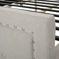 thumbnail image 5 of Mason Fully-Upholstered Traditional King-Sized Bed Frame, 5 of 12