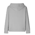 thumbnail image 4 of Ashirexll Womens Hoodies, Oversized Hoodies for Women, Ladies' Solid Color Plaid Hooded Sweatshirts Round Neck Long Sleeve Tops, 4 of 5