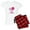 With Red Plaid Pant, variant on CafePress - Pink Hibiscus Aloha Women's Light Pajamas - Women's Short Sleeve Print T-Shirt and Pants Light Cotton Pajama Set