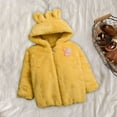thumbnail image 5 of Hicidod Baby Girls Winter Coats Cute Ears Hooded Faux Fur Toddler Fleece Jacket Soft Comfortable Thicken Warm Outerwear, 5 of 6