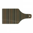 thumbnail image 1 of Striped Cutting Board, Colorful Vertical Thin and Bold Stripes in Retro Style Geometrical Abstract Design, Tempered Glass Cutting and Serving Board, Wine Bottle Shape, Multicolor, by Ambesonne, 1 of 1