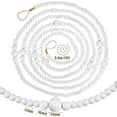 thumbnail image 2 of BlinkLLX 12 Feet Christmas Wooden Beads Garland Round Craft Farmhouse Vintage Wood Bead Garlands for Xmas Decoration Supplies(White), 2 of 6