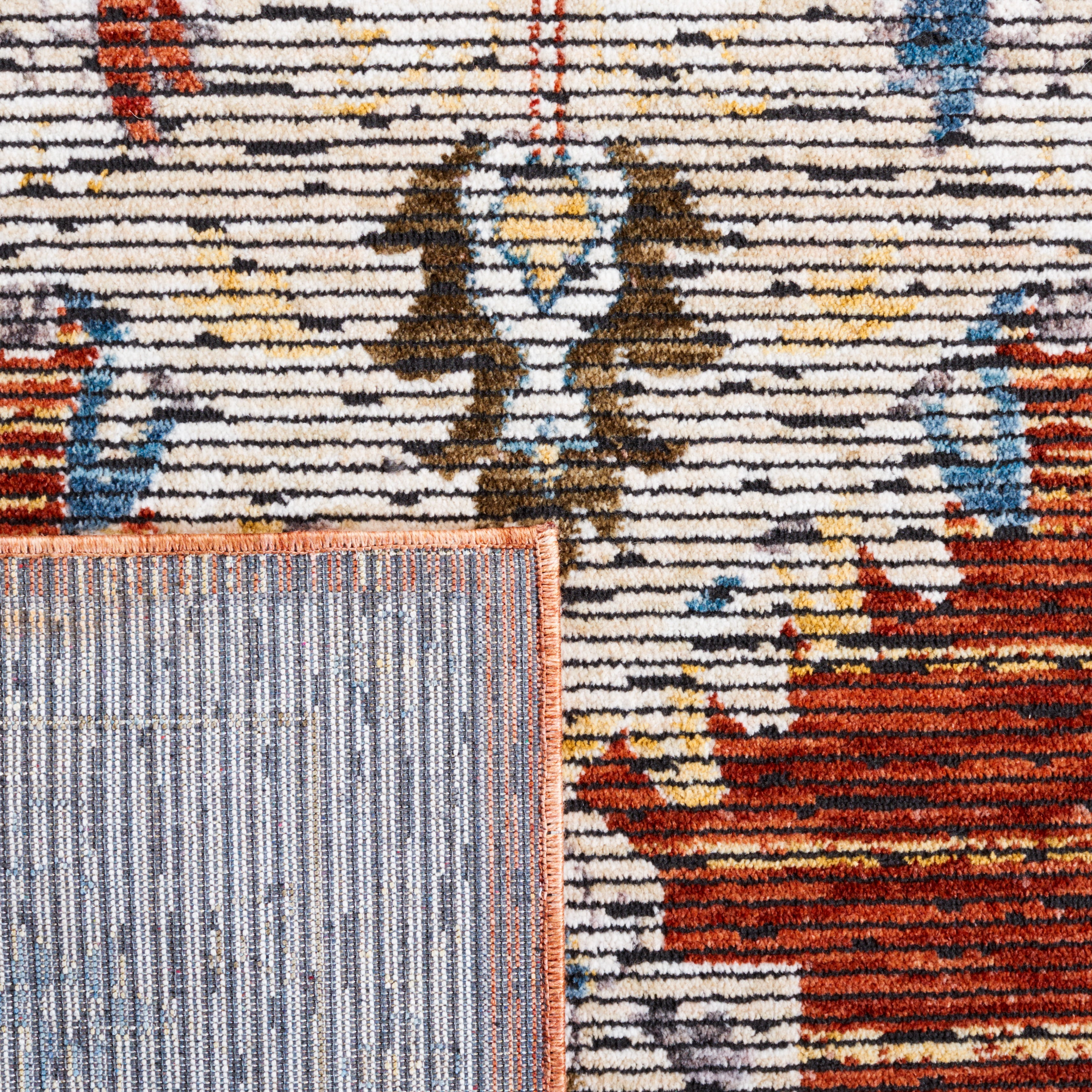 SAFAVIEH Sierra Priscilla Medallion Area Rug, Ivory/Rust, 7'9" x 10'5"