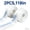2Pack,118in, variant on 118 Inch x 1.3 Inch White Silicone Door Draft Stopper, Self-Adhesive Cuttable Weather Stripping Seal Strip for Door Bottom & Window Gaps, Windproof, Energy Saving & Noise Reduction