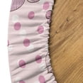 thumbnail image 5 of Ambesonne Flowers Fitted Round Tablecloth, Romantic Floral and Polka, 40"- 44" Diameter, Blush Hot Pink White, 5 of 5