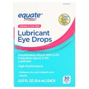 Equate, Lubricant Eye Drops, Preservative-Free, 0.1 oz., 30 Count