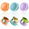 thumbnail image 1 of 3Pcs 50Ml Salad Dressing Container to Go, Stainless Steel Condiment Containers Cups with Silicone Lids for Bento Box, 1 of 7