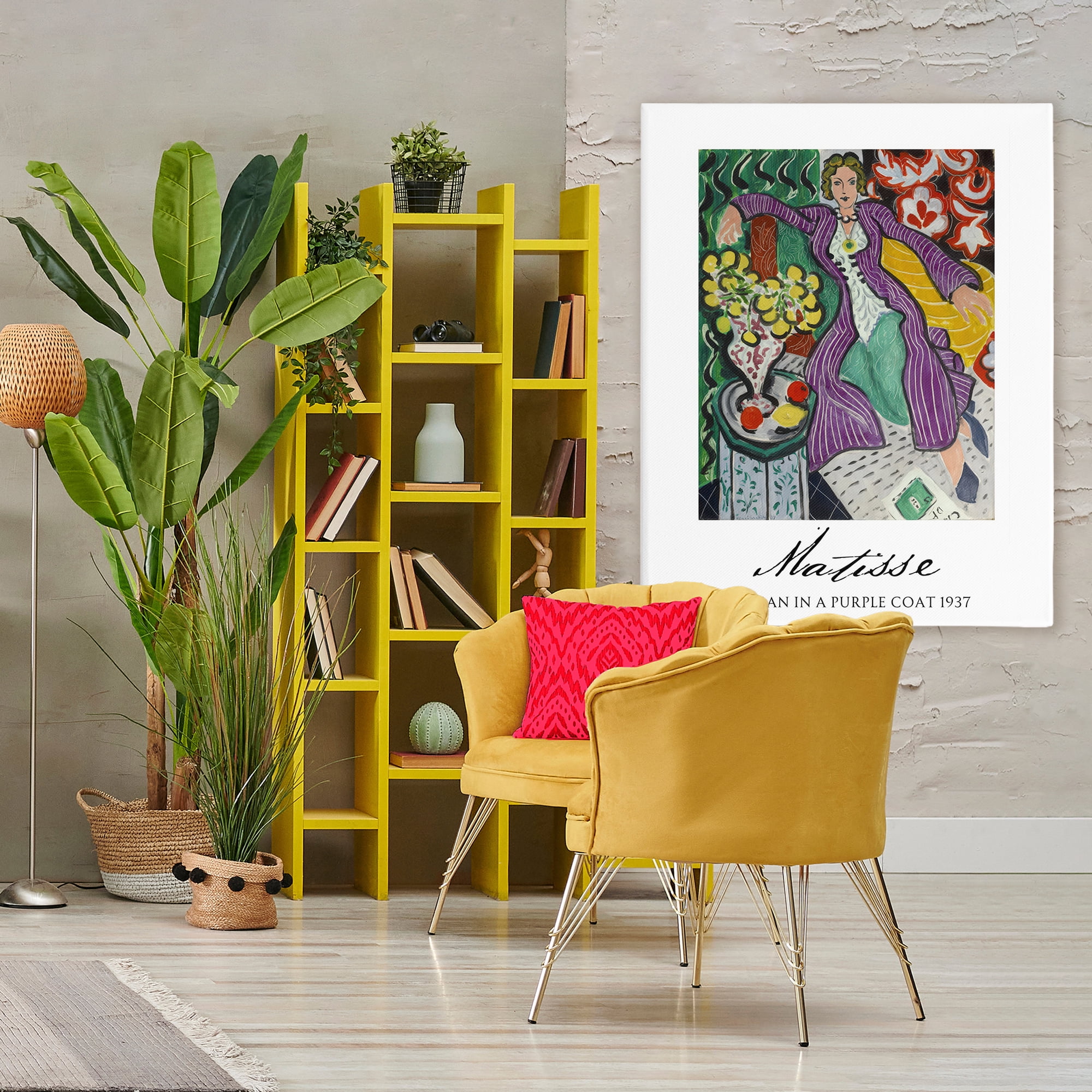 Stupell Industries Matisse Woman In Purple Coat Canvas Wall Art, design by Vintage Hustle