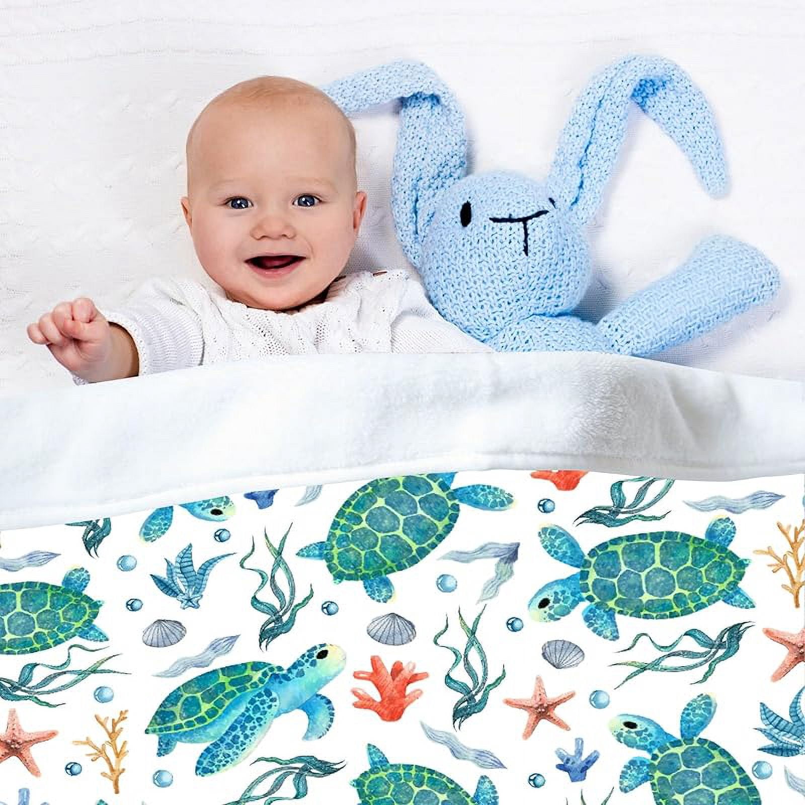 Turtle Blanket-Turtle Blanket for Boys, Girls Turtle Gift for Turtle Lovers-Cozy Soft Flannel Lightweight and Warm Used for Room Bed Camping
