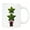 C, variant on Dual Star Green Plant Print Ceramic Mug, Patriotic Ribbon Decor White Porcelain Coffee Cup, Minimalist Pattern Beverage Cup for Home & Office Daily Use