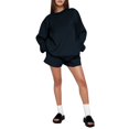 thumbnail image 2 of MAIHAN Linen Shorts Outfits Women 2 Piece Set Long Sleeve Shirt and Ruffle Shorts Women 2 Piece Outfits Sets Casual Casual Shorts Suits for Women 2026 Two Piece Outfit, 2 of 5