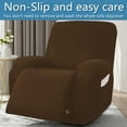 thumbnail image 3 of Clearance! 4-Piece Super Soft Recliner Cover Milk Silk Fitted Recliner Chair Cover Solid Color Recliner Sofa Cover Washable Furniture Protector on Clearance Coffee, 3 of 8