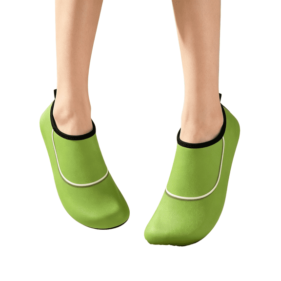 Barefoot Slip-On Foldable Quick Dry Water Shoes for Women Lightweight Non-Slip Summer Pool Shower Beach Shoes Outdoor Swim Hiking Trekking,Green 38(US-6)