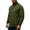 thumbnail image 5 of Eygvbb Men's Full Zip Jacket with Stand Collar Side Zipper Pockets Long Sleeve Casual Coat for Daily Commute Work and Outdoor Activities, 5 of 8