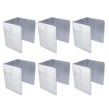 6 Pcs Anti-splash Oil Baffle Aluminum Shield Grease for Wall Splatter Guard Silver