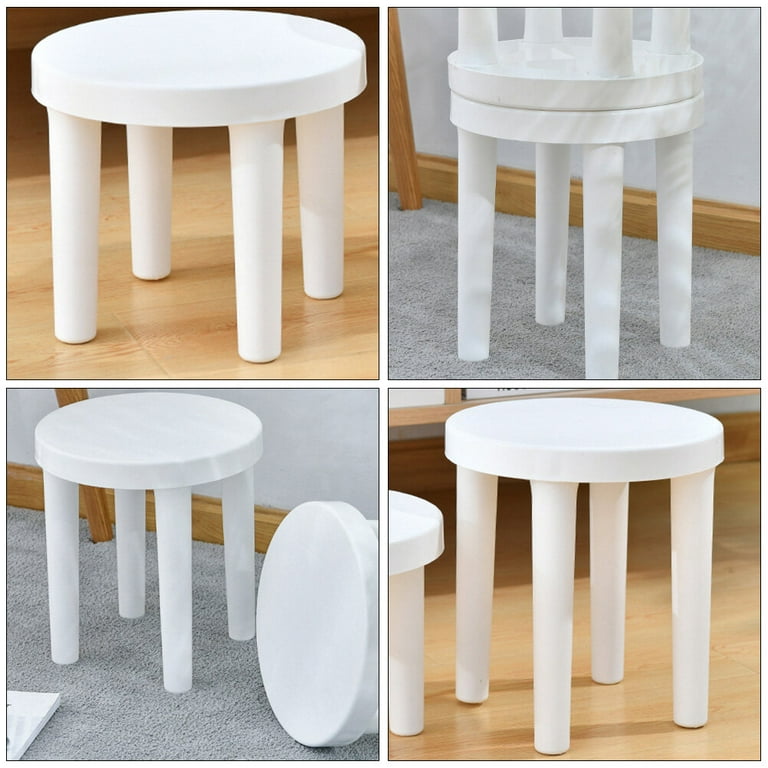 Small white stool for bathroom discount
