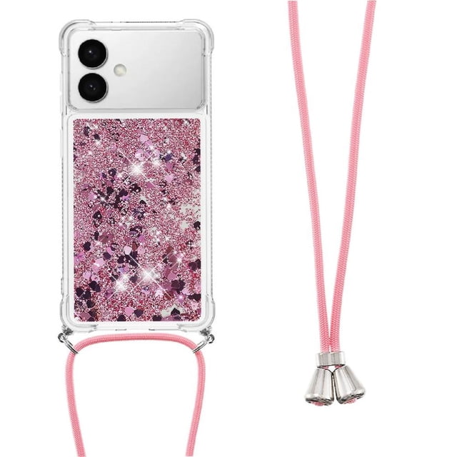 Funda FOXDOCK para Samsung Galaxy S26 Edge con Cuerda Ajustable, Brillo Líquido, Protección Antigolpes y Lente – Ideal para Regalo